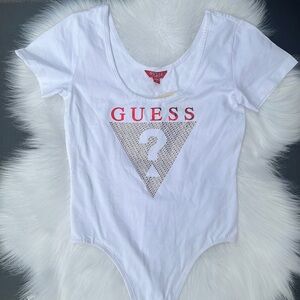 New GUESS Women's Logo Bodysuit Top SZ S